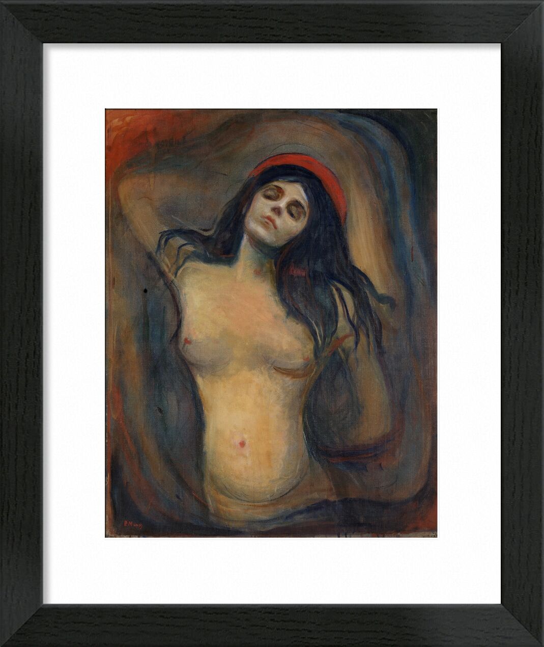 Madonna - Edvard Munch desde Bellas artes, Prodi Art, Edvard Munch, pintura, mujer, amor, muerte, nacimiento, sexualidad