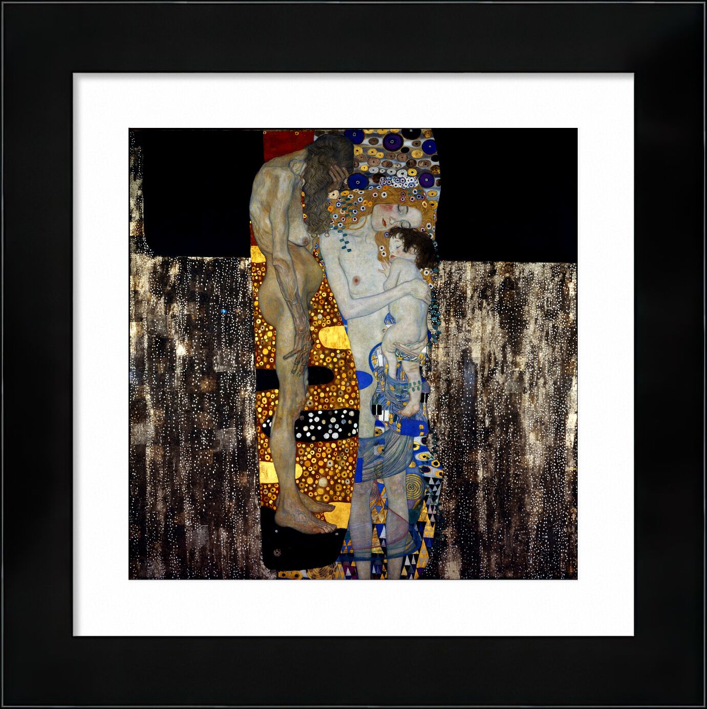 The Three Ages of Woman from Fine Art, Prodi Art, grow, age, old age, board, painting, child, woman, KLIMT