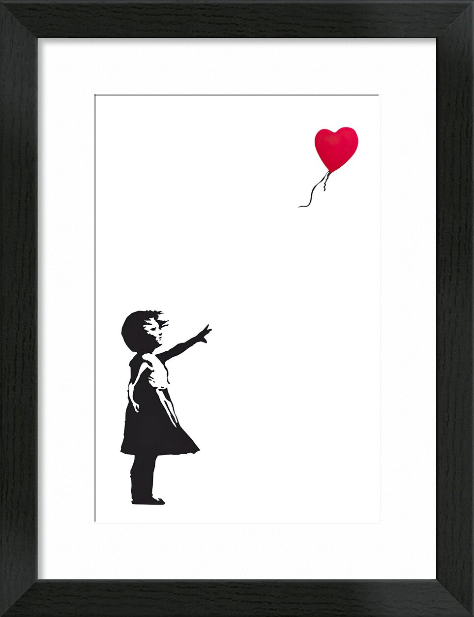 Balloon Girl von Bildende Kunst, Prodi Art, banksy, Mädchen, Ballon, Straßenkunst, Mädchen mit rotem Ballon