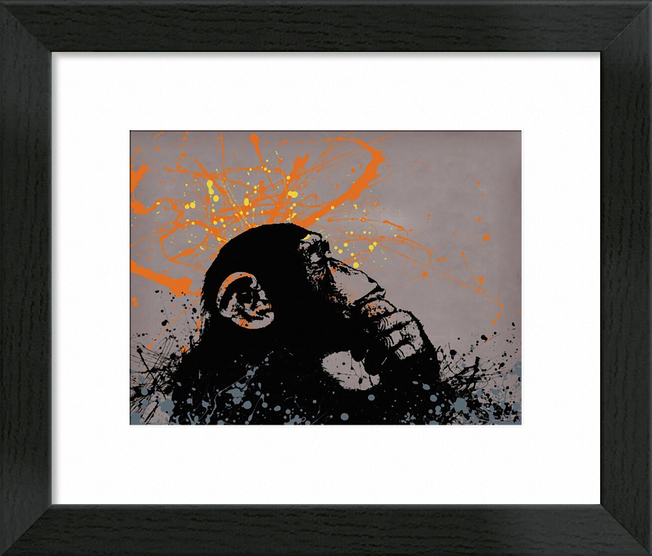 Thinker monkey von Bildende Kunst, Prodi Art, Grafik, Affe, banksy, Graffiti, Straßenkunst