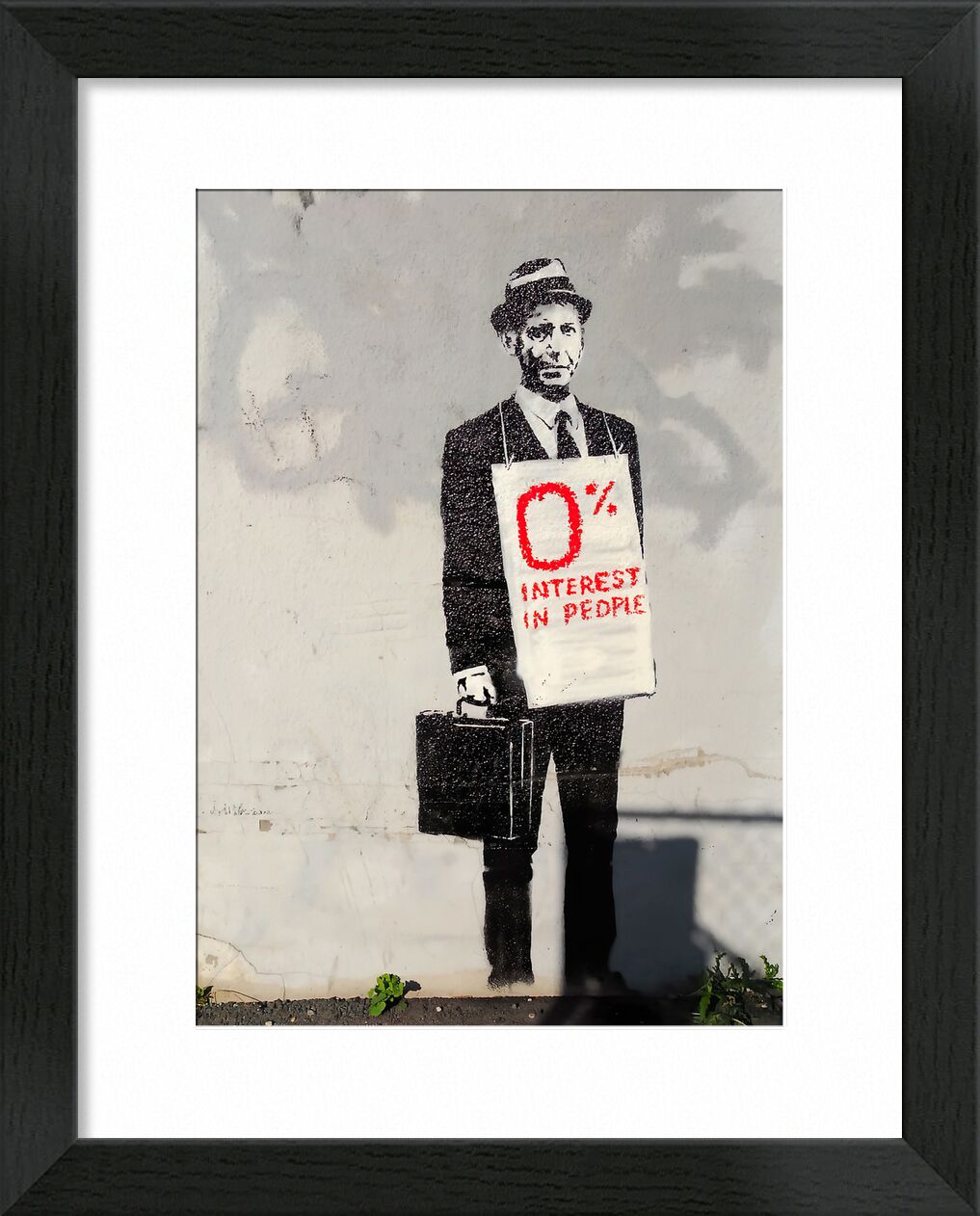 0% Interest - BANKSY von Bildende Kunst, Prodi Art, banksy, Menschen, Graffiti, arbeiten, Arbeiter