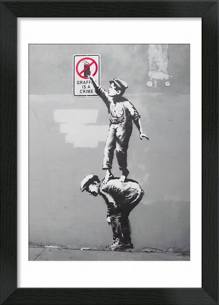 Graffiti Is a Crime - BANKSY von Bildende Kunst, Prodi Art, banksy, Straßenkunst, Graffiti, Jungs, Kriminalität