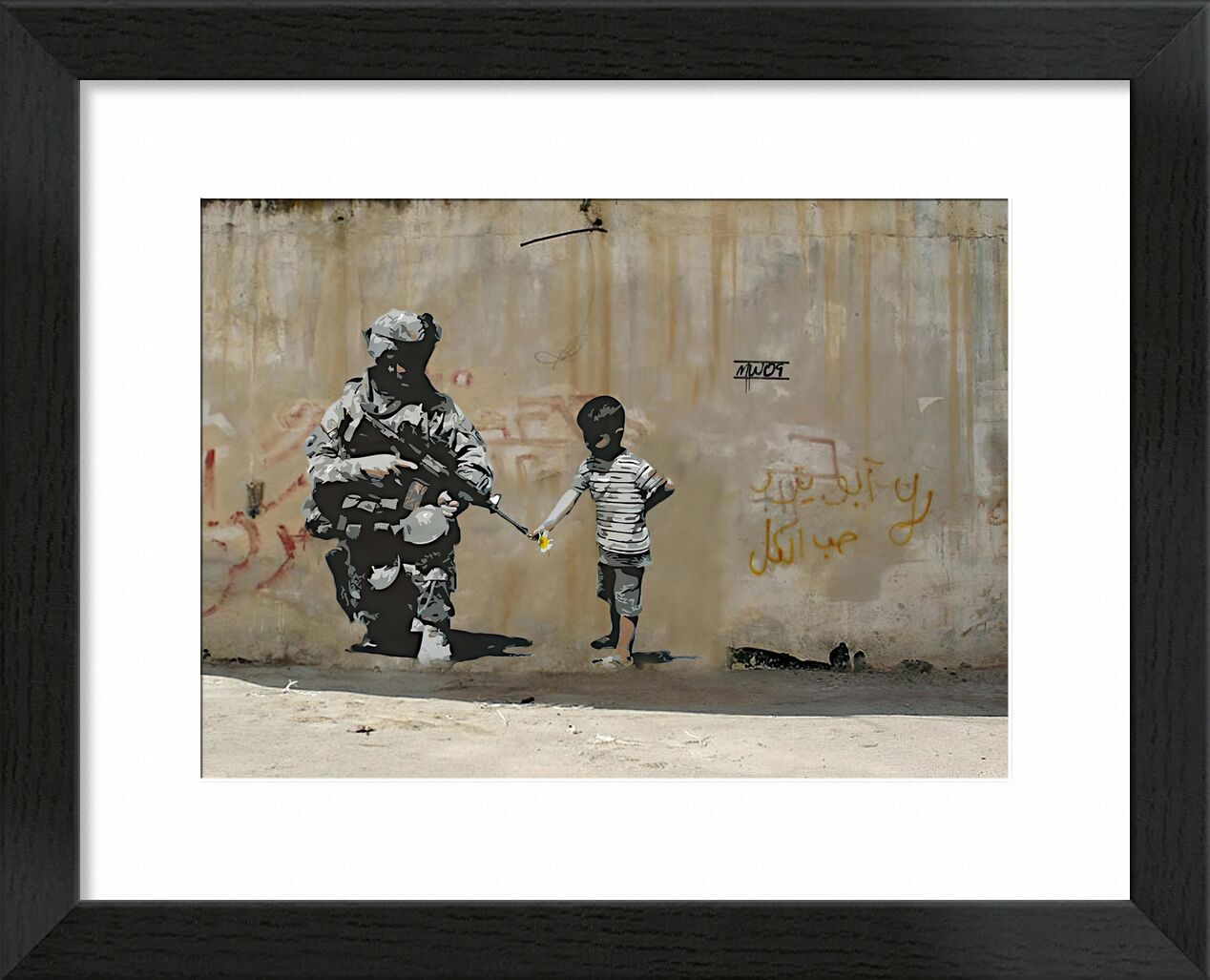 Peace - BANKSY desde Bellas artes, Prodi Art, Palestina, arte callejero, niño, niño, guerra, paz, BANSKY