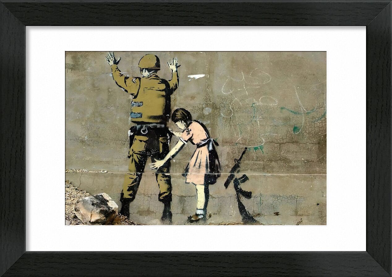 War - BANKSY desde Bellas artes, Prodi Art, Banksy, guerra, militar, niña, paz, armado