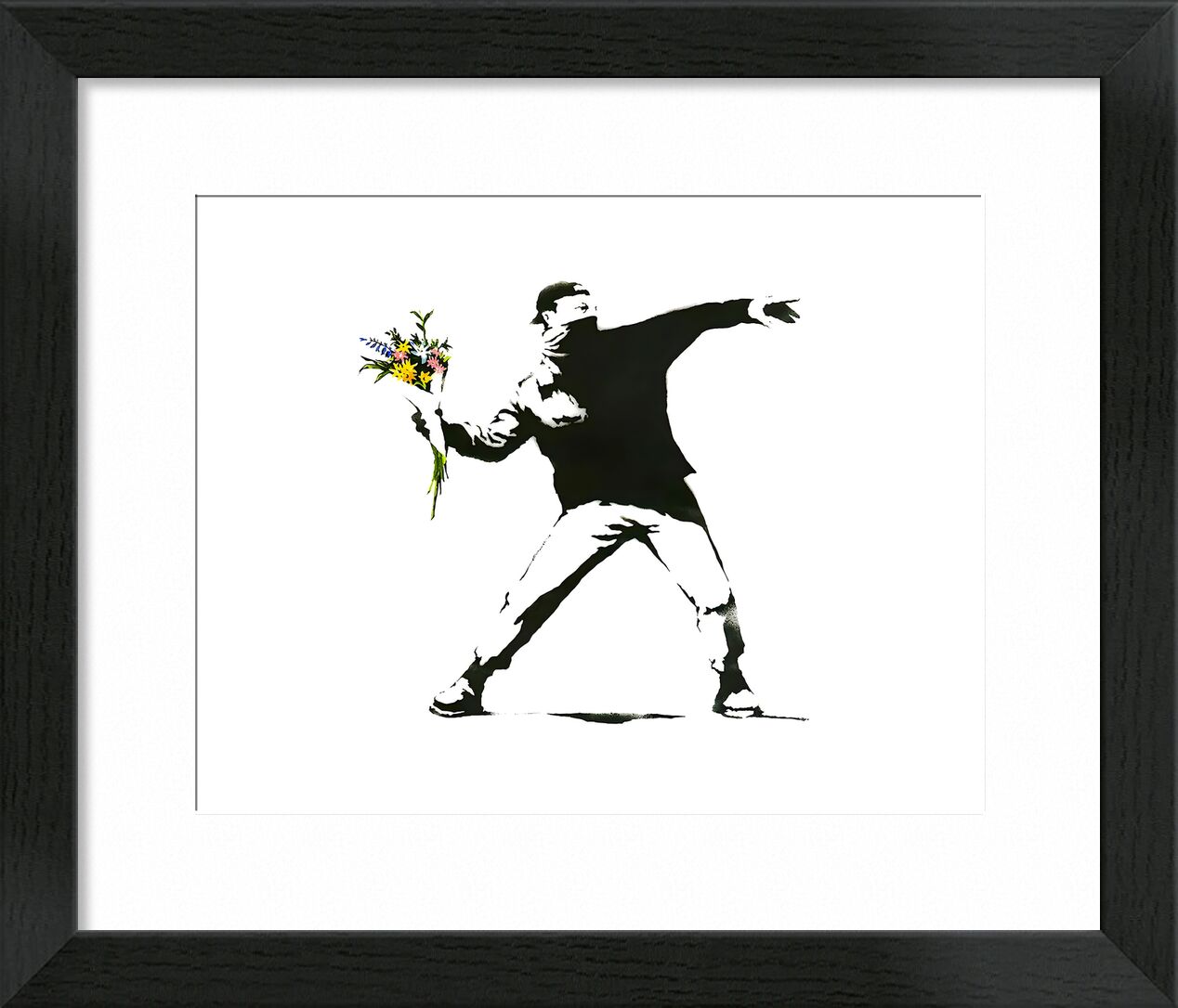 Flower Chucker - BANKSY desde Bellas artes, Prodi Art, Banksy, arte callejero, flor, pintada, lanzacohetes