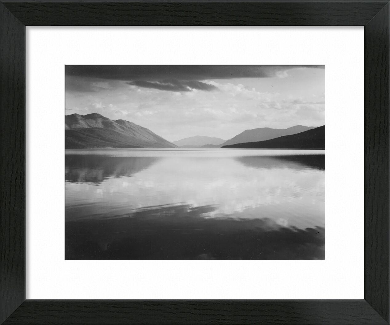 Evening McDonald Lake Glacier National Park - ANSEL ADAMS desde Bellas artes, Prodi Art, ANSEL ADAMS, parque, lago, blanco y negro, EE.UU.