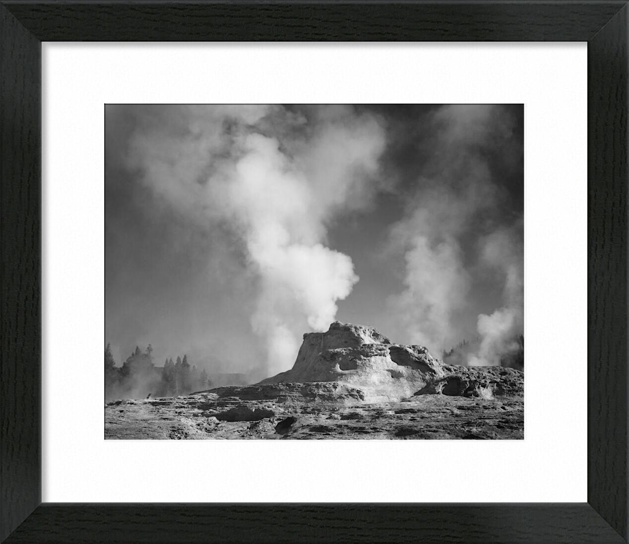 Castle Geyser Cove, Yellowstone - Ansel Adams von Bildende Kunst, Prodi Art, ANSEL ADAMS, Yellowstone, Vulkan, Geysir