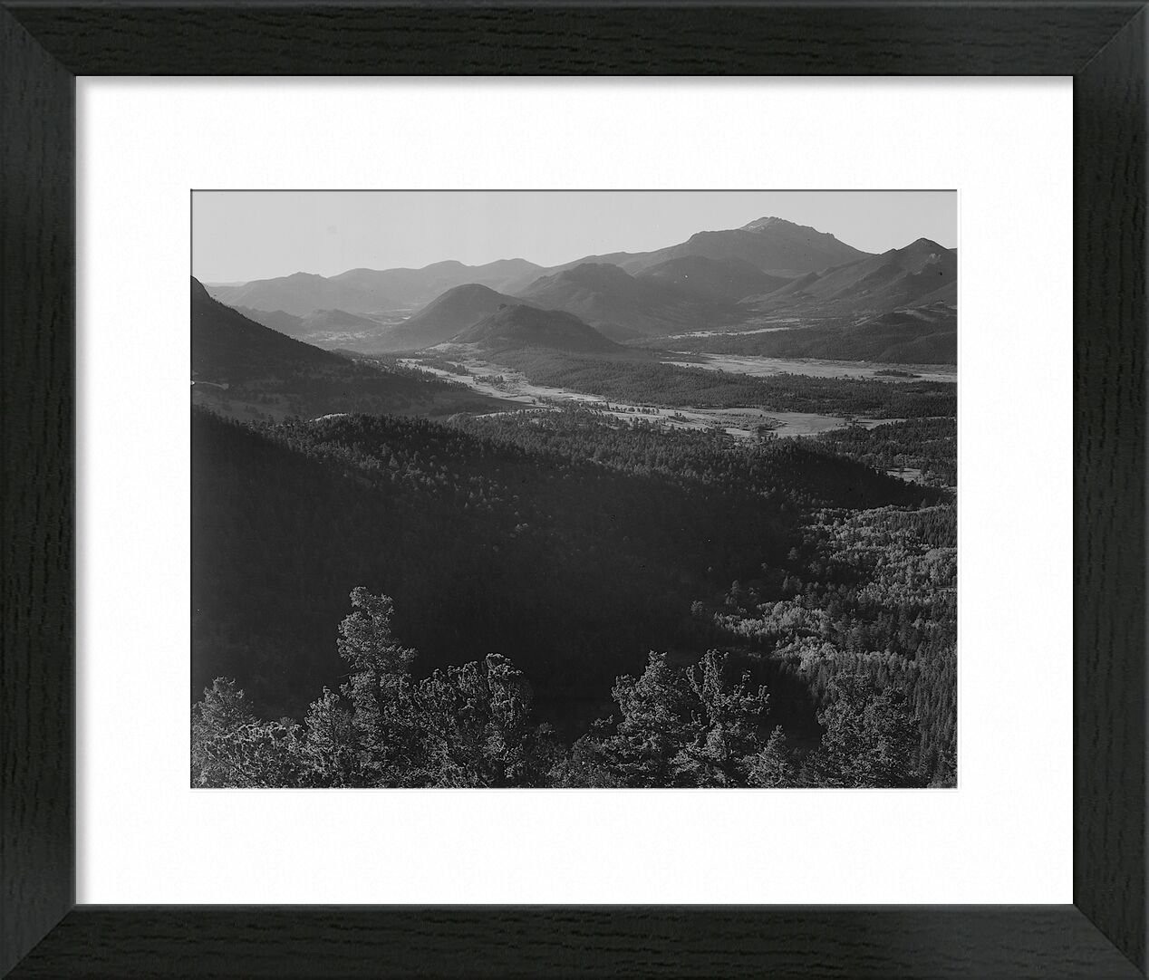Rocky Mountain National Park - Ansel Adams von Bildende Kunst, Prodi Art, Rocky Mountains, Schwarz und weiß, Berge, ANSEL ADAMS