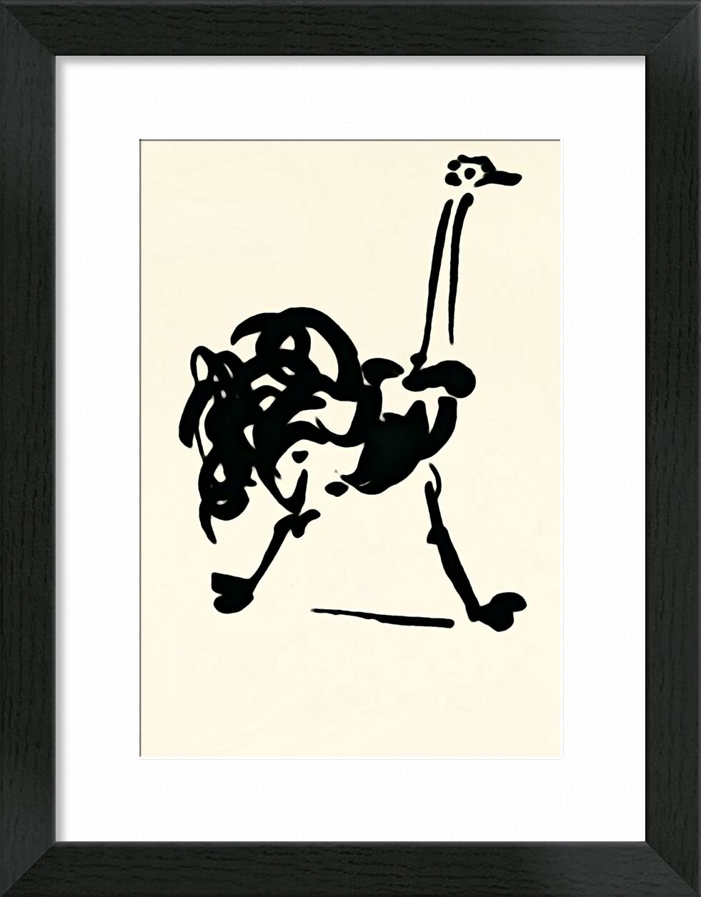 The Ostrich - Picasso von Bildende Kunst, Prodi Art, Strauß, Strichzeichnung, Zeichnung, Picasso