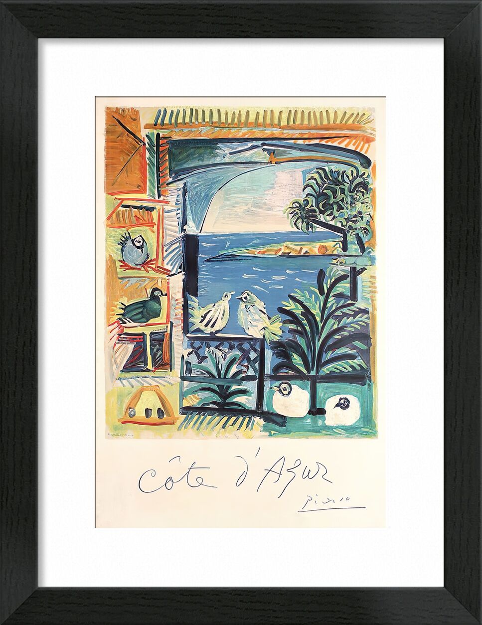 Côte d'Azur - The studio of Velazquez and his Pigeons - Picasso von Bildende Kunst, Prodi Art, Picasso, Tauben, Französische Riviera, Frankreich, Malwerkstatt