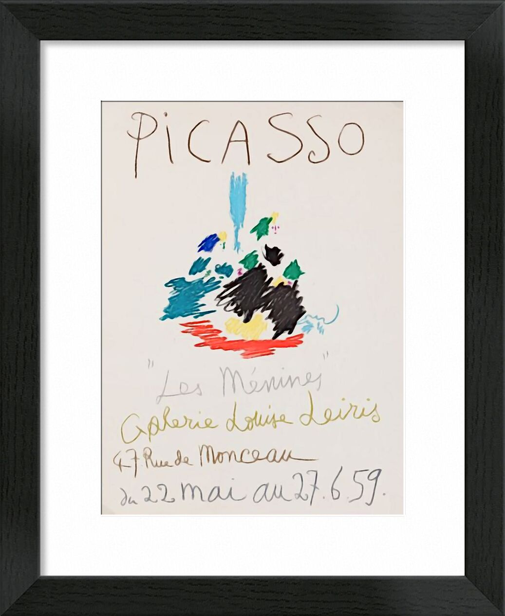 1959, Les Ménines - Picasso desde Bellas artes, Prodi Art, póster, dibujo a lápiz, dibujo, picasso