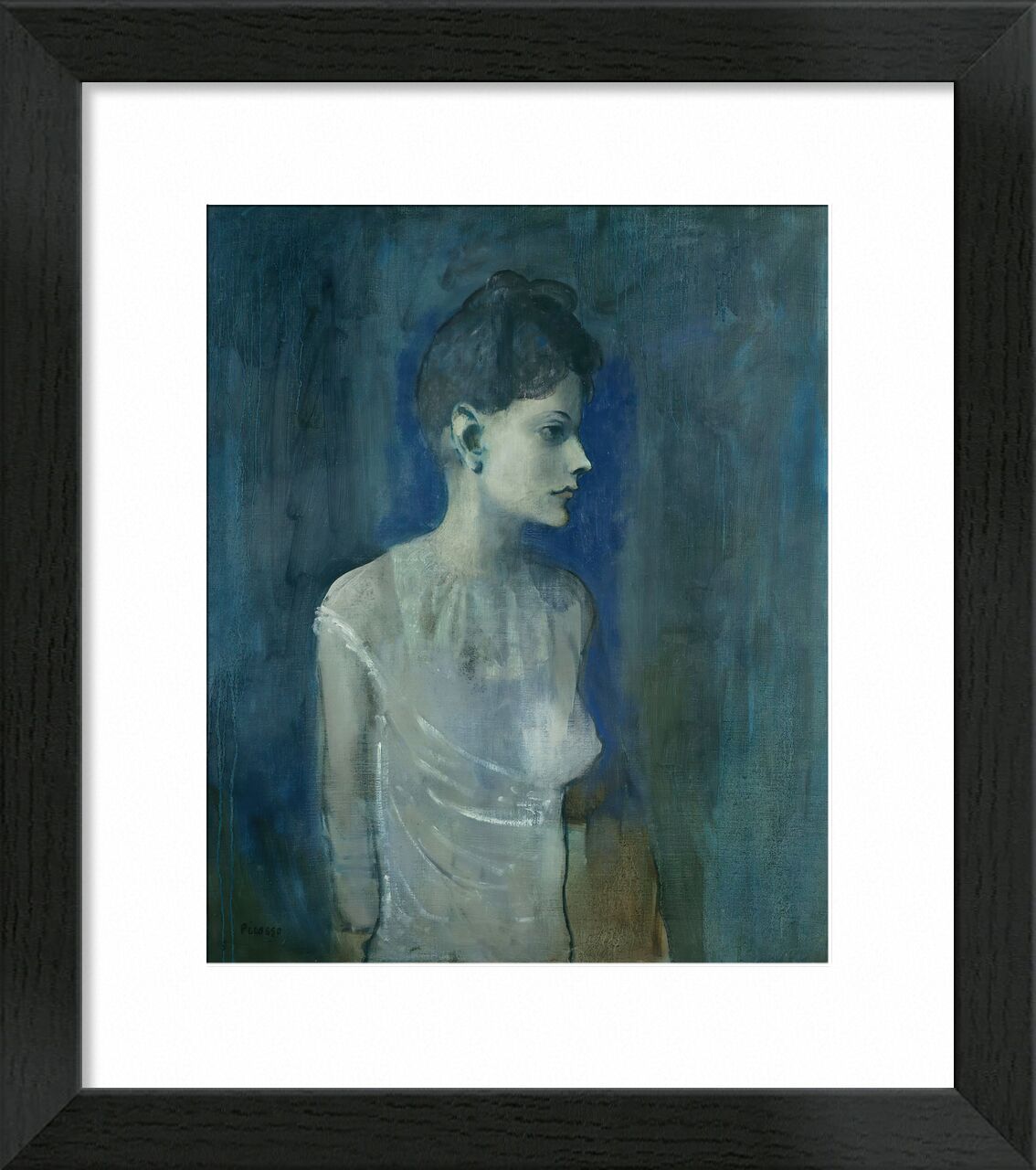 Girl in a Chemise - Picasso von Bildende Kunst, Prodi Art, nackt, nackt, Mädchen, Malerei, Picasso