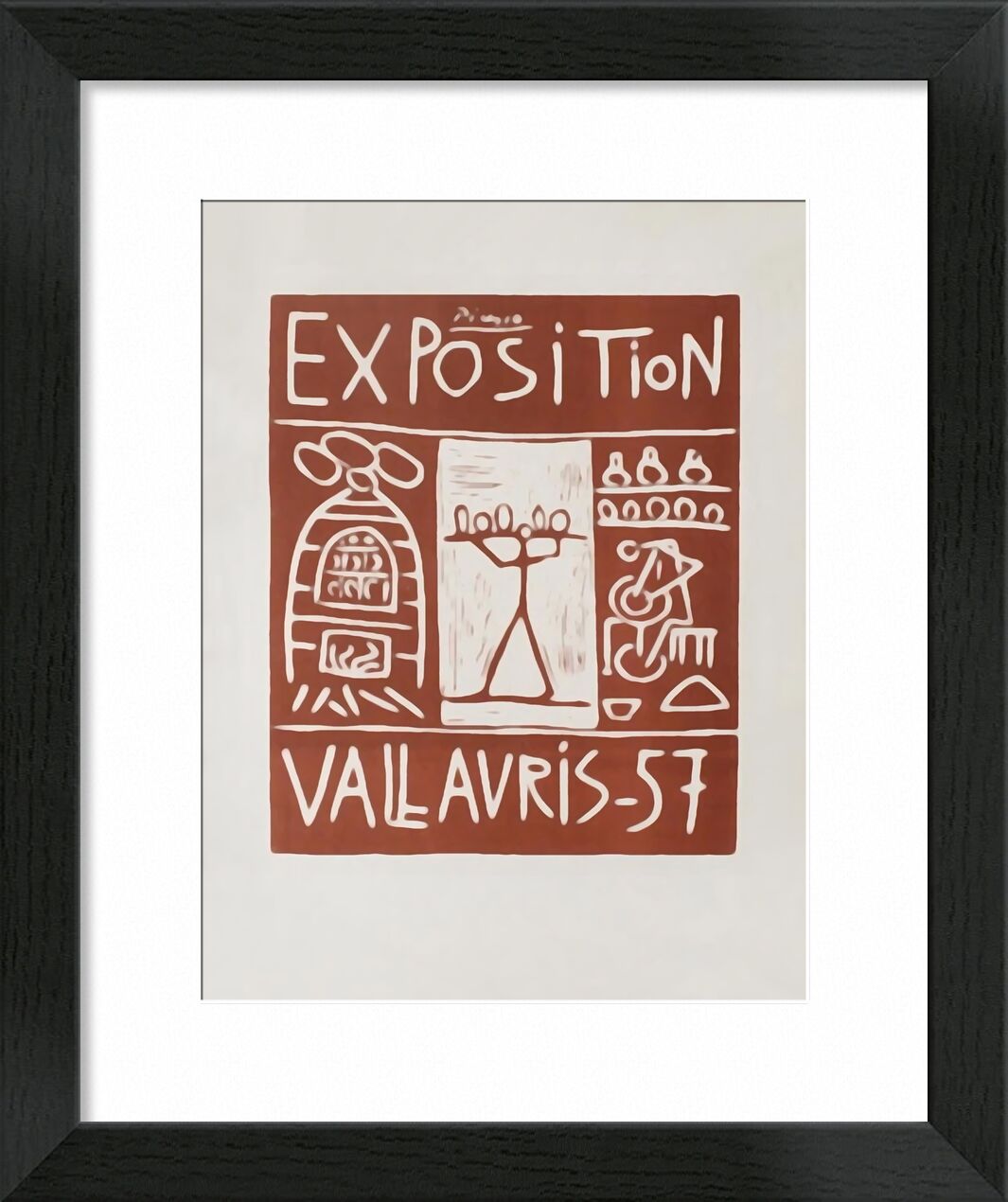 Poster 1957 - Exhibition Vallauris - Picasso desde Bellas artes, Prodi Art, cartel de la exposición, picasso