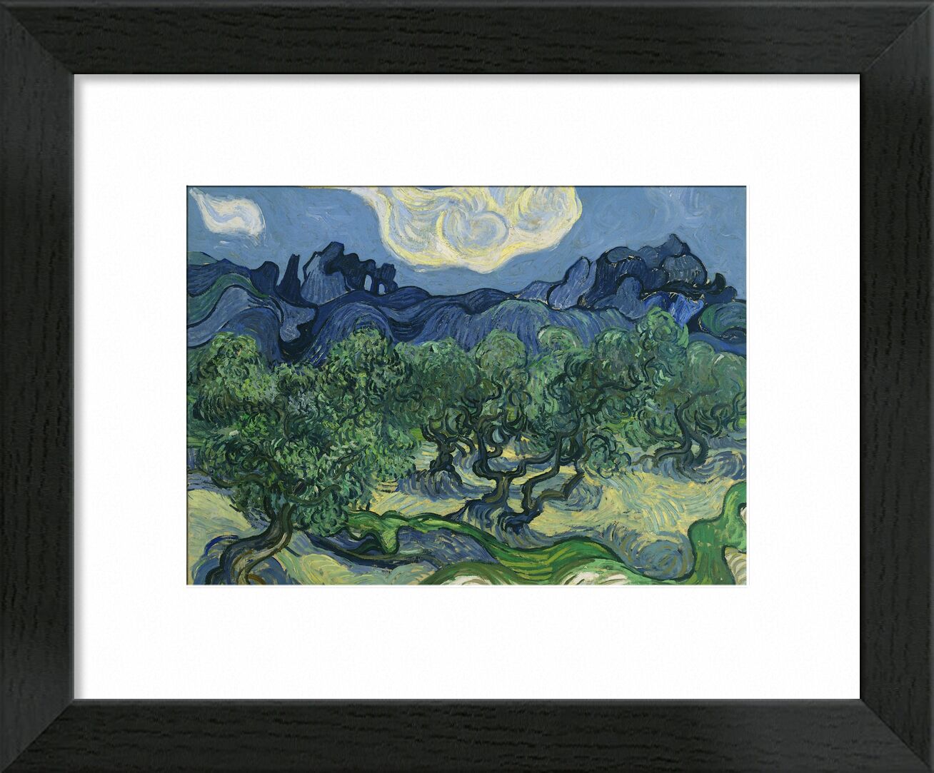 The Olive Trees von Bildende Kunst, Prodi Art, abstrakt, Van gogh, Felder, Natur, Olivenbäume
