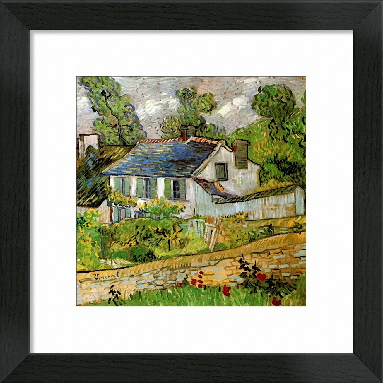 House in Auvers von Bildende Kunst, Prodi Art, Van gogh, Malerei, Haus, Frankreich, Über
