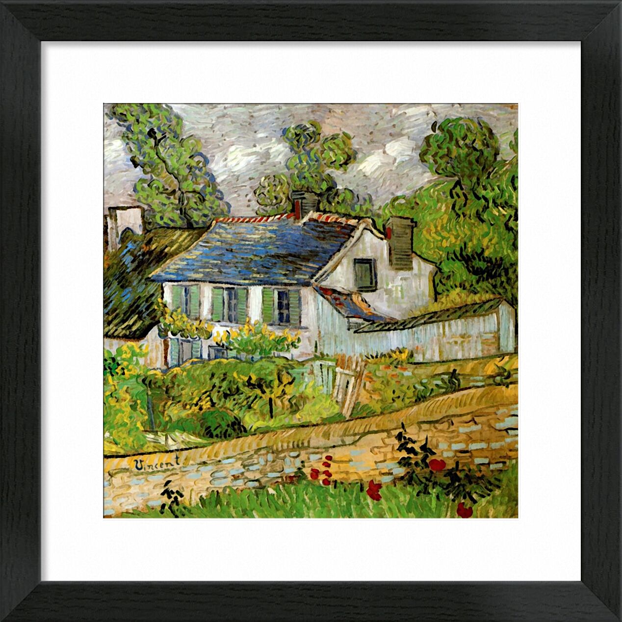 House in Auvers - Van Gogh von Bildende Kunst, Prodi Art, Van gogh, Malerei, Haus, Frankreich, Über