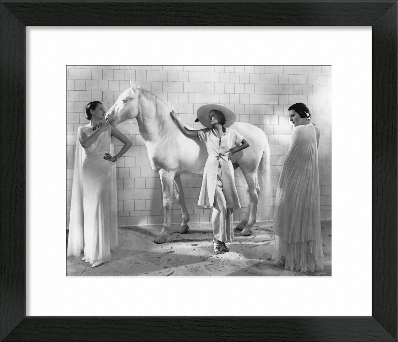 Vogue, January 1936 - Edward Steichen von Bildende Kunst, Prodi Art, edward steichen, Frauen, Pferd, Mode, Hut, Kleid