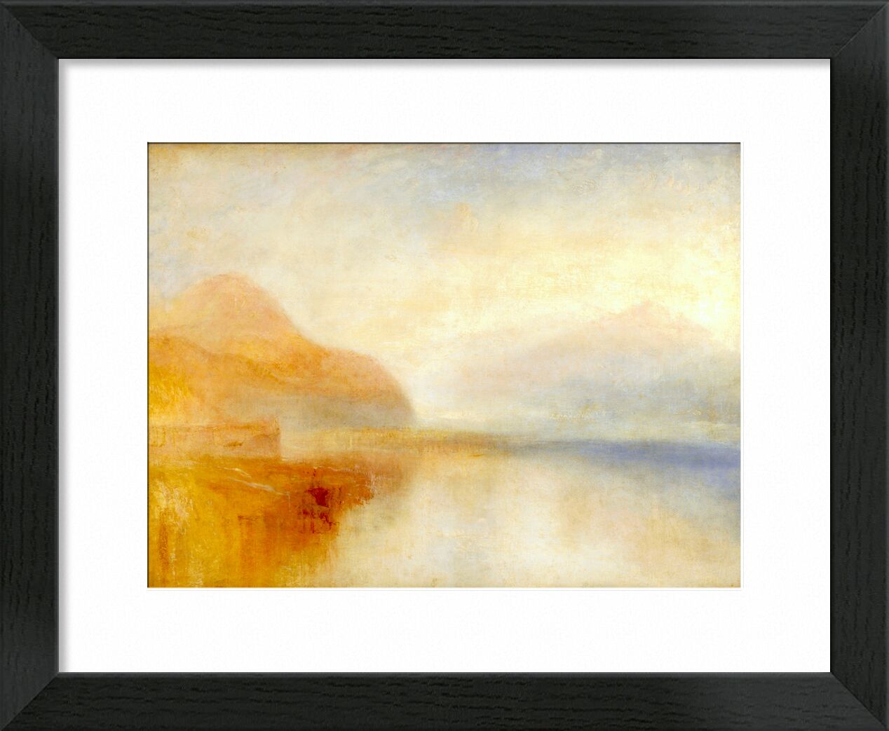Inverary Pier, Loch Fyne, Morning - TURNER desde Bellas artes, Prodi Art, TORNERO, quai, Puerto, montañas, mar, cielo