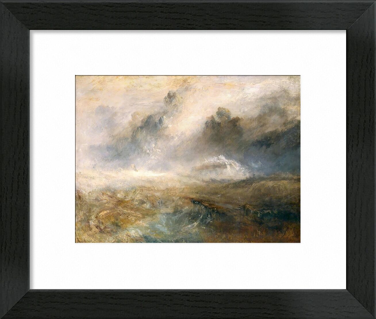 Rough Sea with Wreckage von Bildende Kunst, Prodi Art, TURNER, Malerei, Meer, Sturm, Wracks