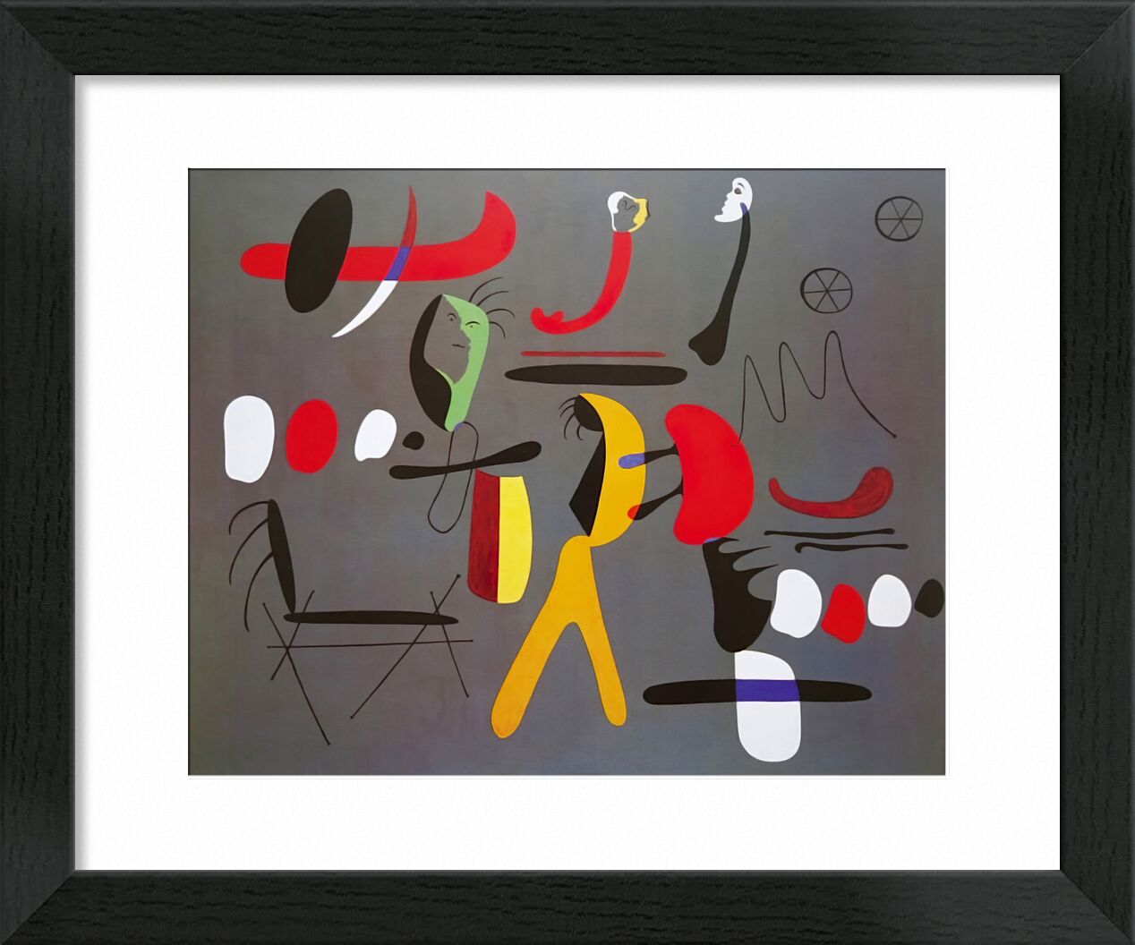 Collage Painting - Joan Miró von Bildende Kunst, Prodi Art, Joan Miró, Malerei, Collage, abstrakt, Zeichnung, Formen und Farben