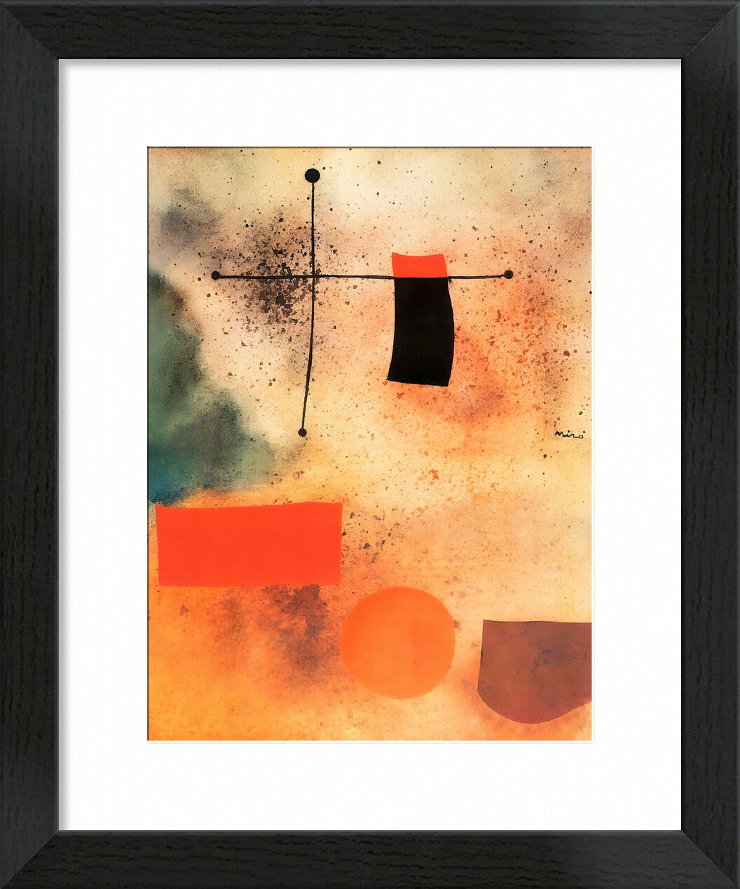 Abstract, c.1935 - Joan Miró desde Bellas artes, Prodi Art, Joan Miró, abstracto, dibujo, cruzar, playa