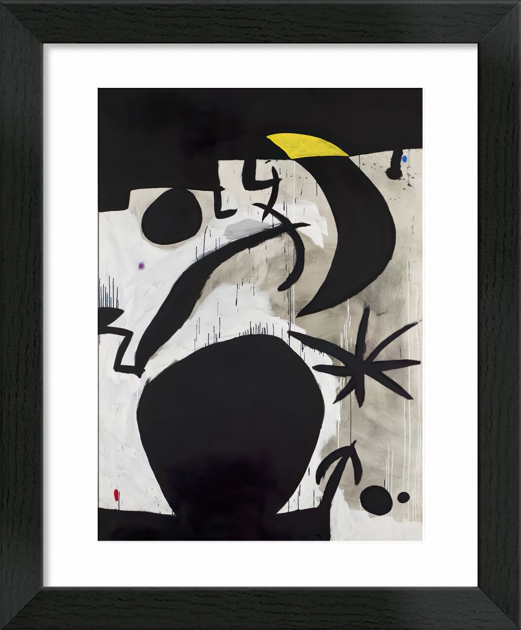 Women and Birds in the Night, 1969 - 1974 - Joan Miró from Fine Art, Prodi Art, abstract, painting, Joan Miró, star, bird, woman, poster