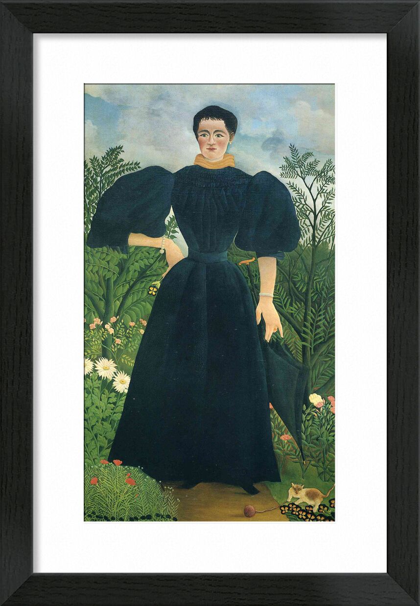 Portrait of a woman von Bildende Kunst, Prodi Art, Wald, wild, Natur, Kleid, Porträt, Frau, Rousseau