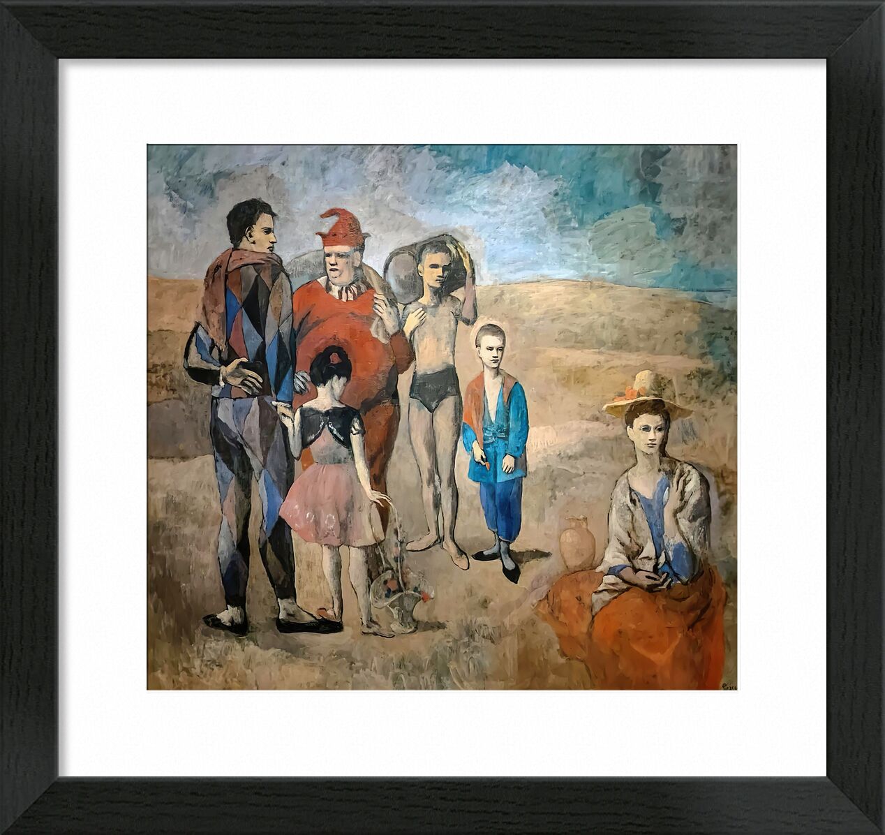 Family of Saltimbanques von Bildende Kunst, Prodi Art, Picasso, Malerei, Familie, Strand, Sommer-, Sand, Akrobaten
