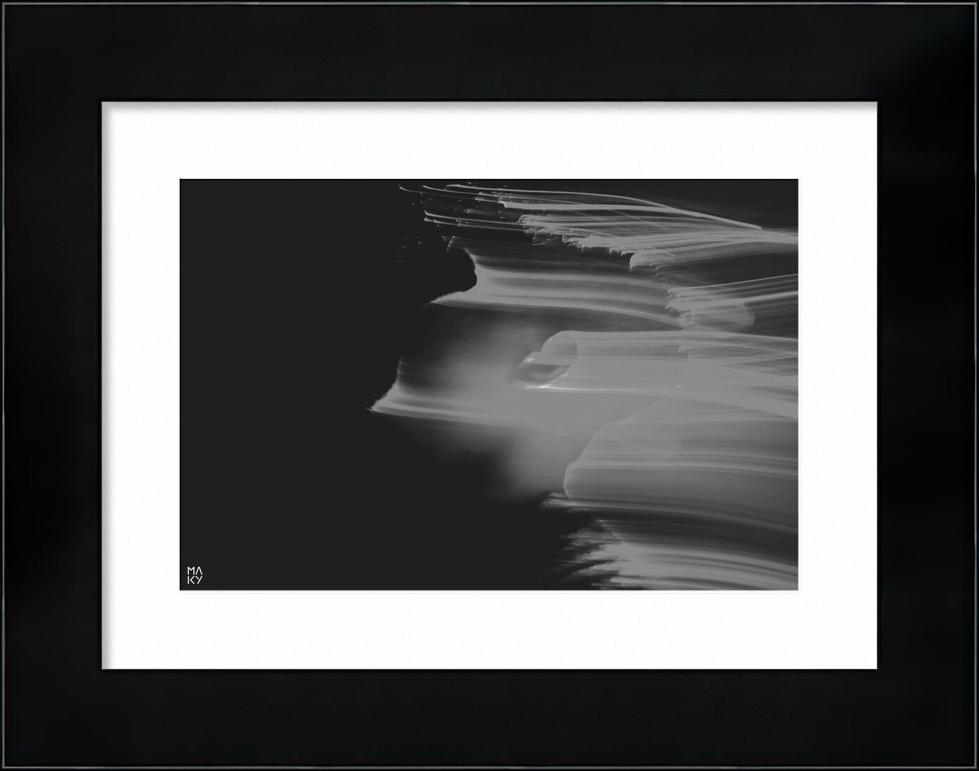 PhaseTransition.2 from Maky Art, Prodi Art, light painting, black and white, portrait, photography