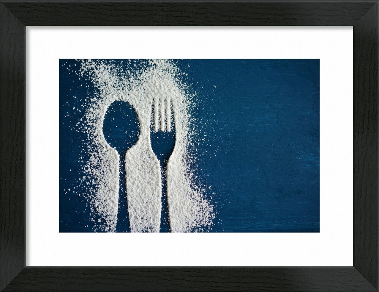 Salt and cutlery from Pierre Gaultier, Prodi Art, blue, table, salt, spoon, fork