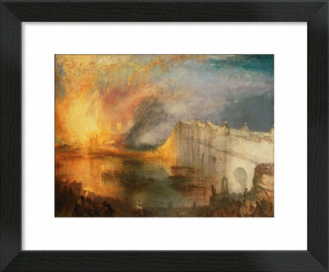 The Burning of the Houses of Lords and Commons - WILLIAM TURNER 1834 desde Bellas artes, Prodi Art, Cámara de los Lores, Señores, fuego, WILLIAM TURNER, pintura, Londres