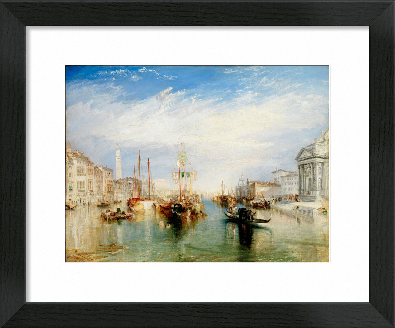 Venice, from the Porch of Madonna della Salute - WILLIAM TURNER 1835 desde Bellas artes, Prodi Art, Venecia, Italia, cielo, azul, nubes, WILLIAM TURNER, pintura, gran canal