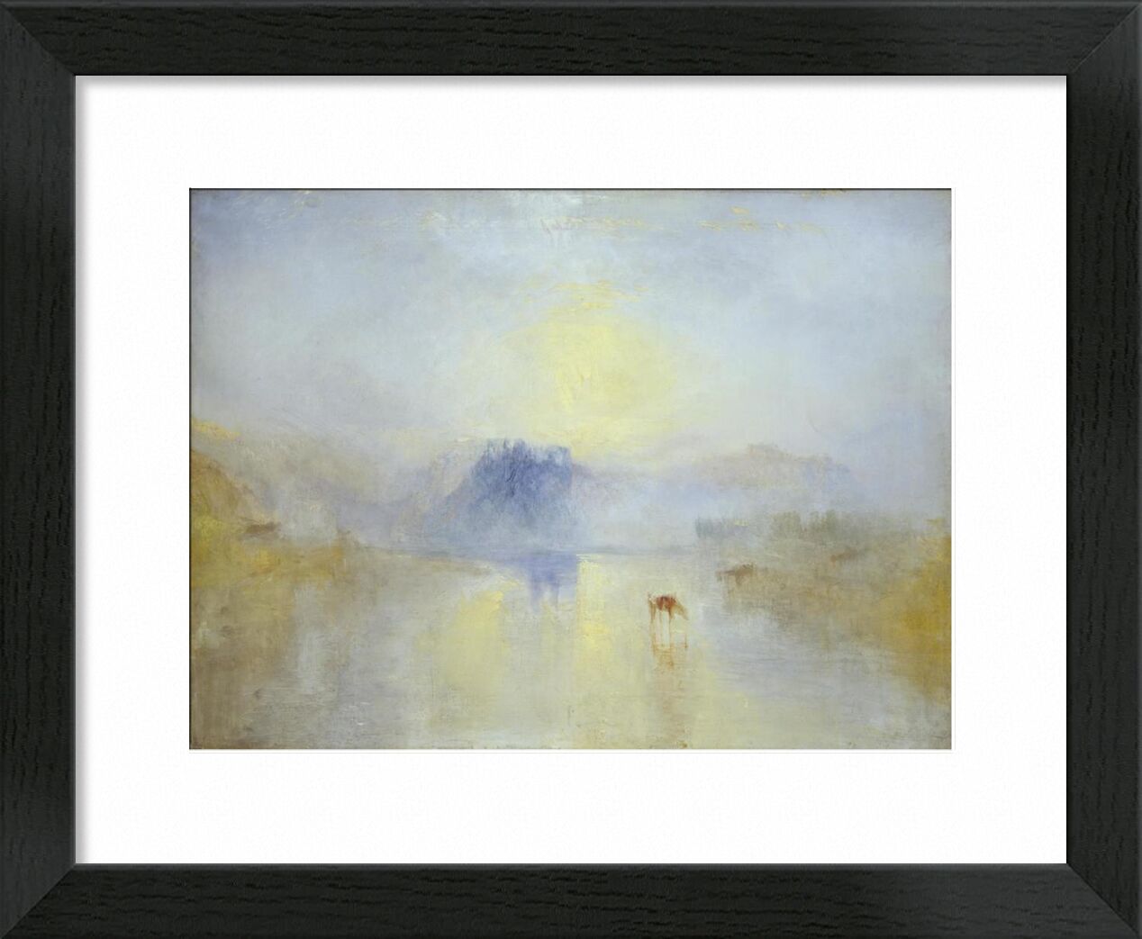 Norham Castle, Sunrise - WILLIAM TURNER 1845 desde Bellas artes, Prodi Art, Norham, amanecer, pintura, WILLIAM TURNER, Inglaterra, caballos, castillo