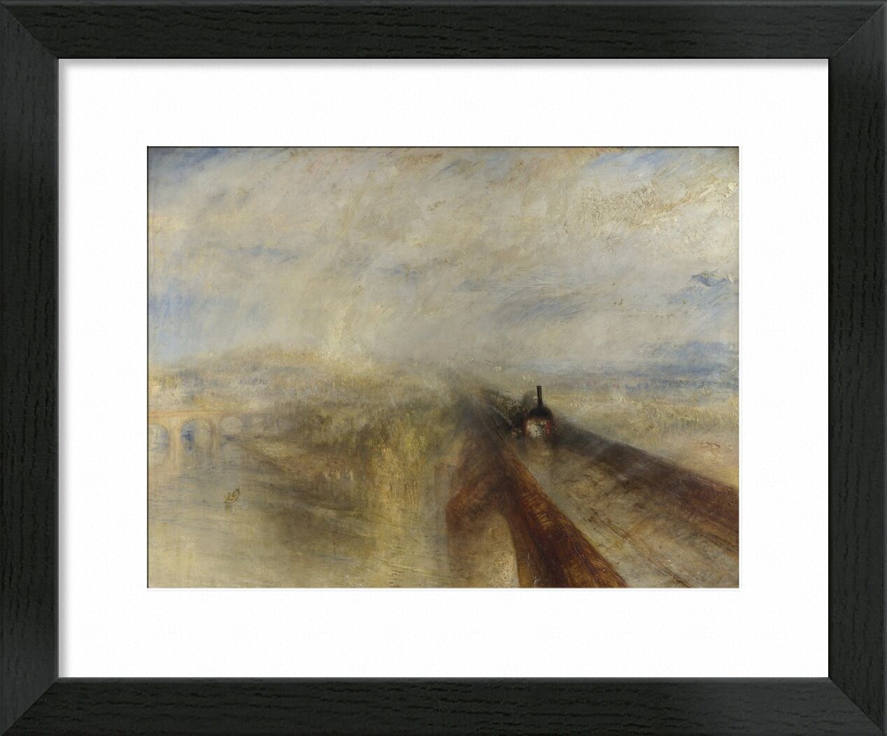 Rain, Steam and Speed – The Great Western Railway - WILLIAM TURNER 1844 von Bildende Kunst, Prodi Art, Westen, Dampf, Malerei, WILLIAM TURNER, Eisenbahn, Geschwindigkeit, Regen
