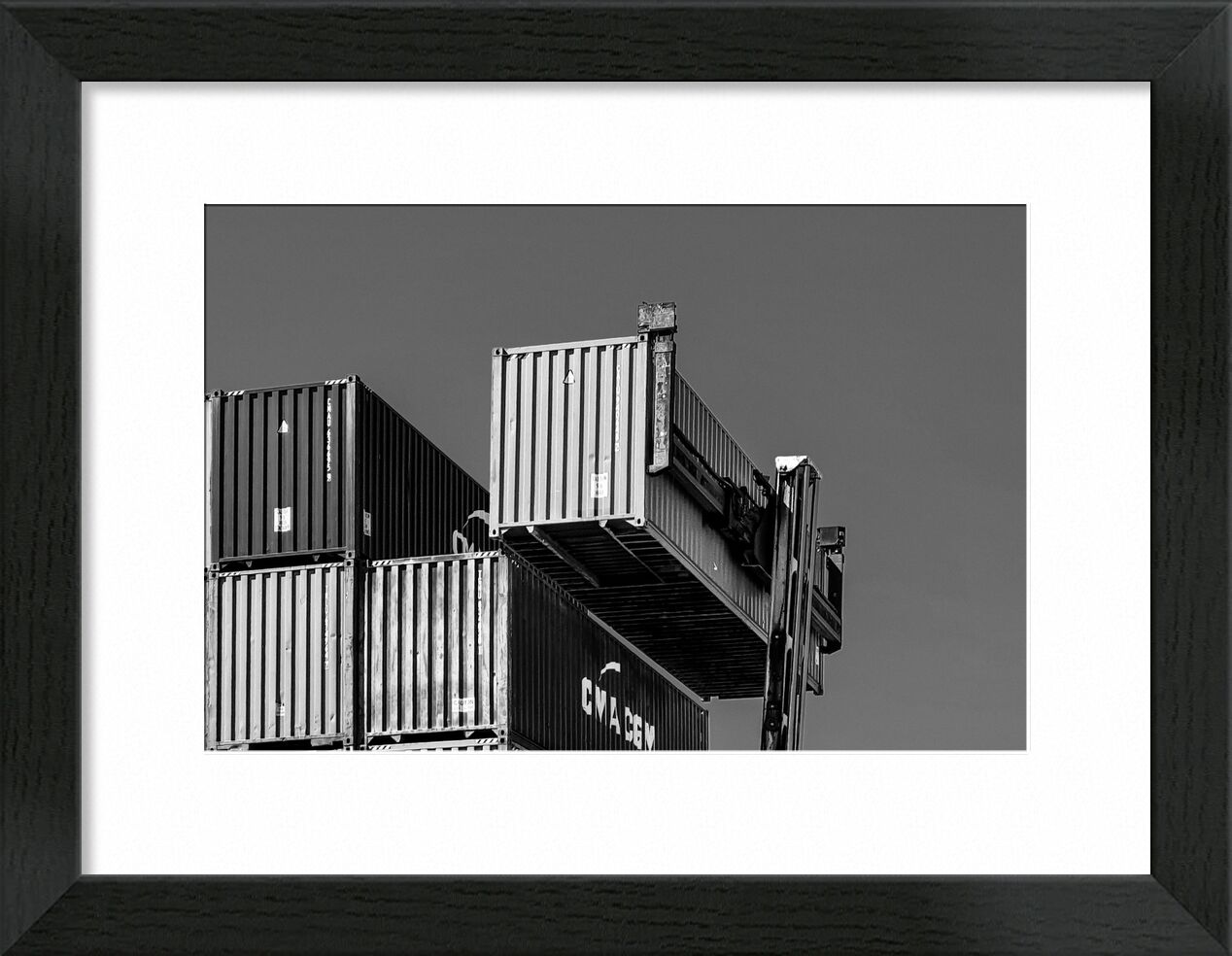Tetris de Adrien Guionie, Prodi Art, Conteneurs, Tetris, Chantier, noir et blanc, rue, géométrie