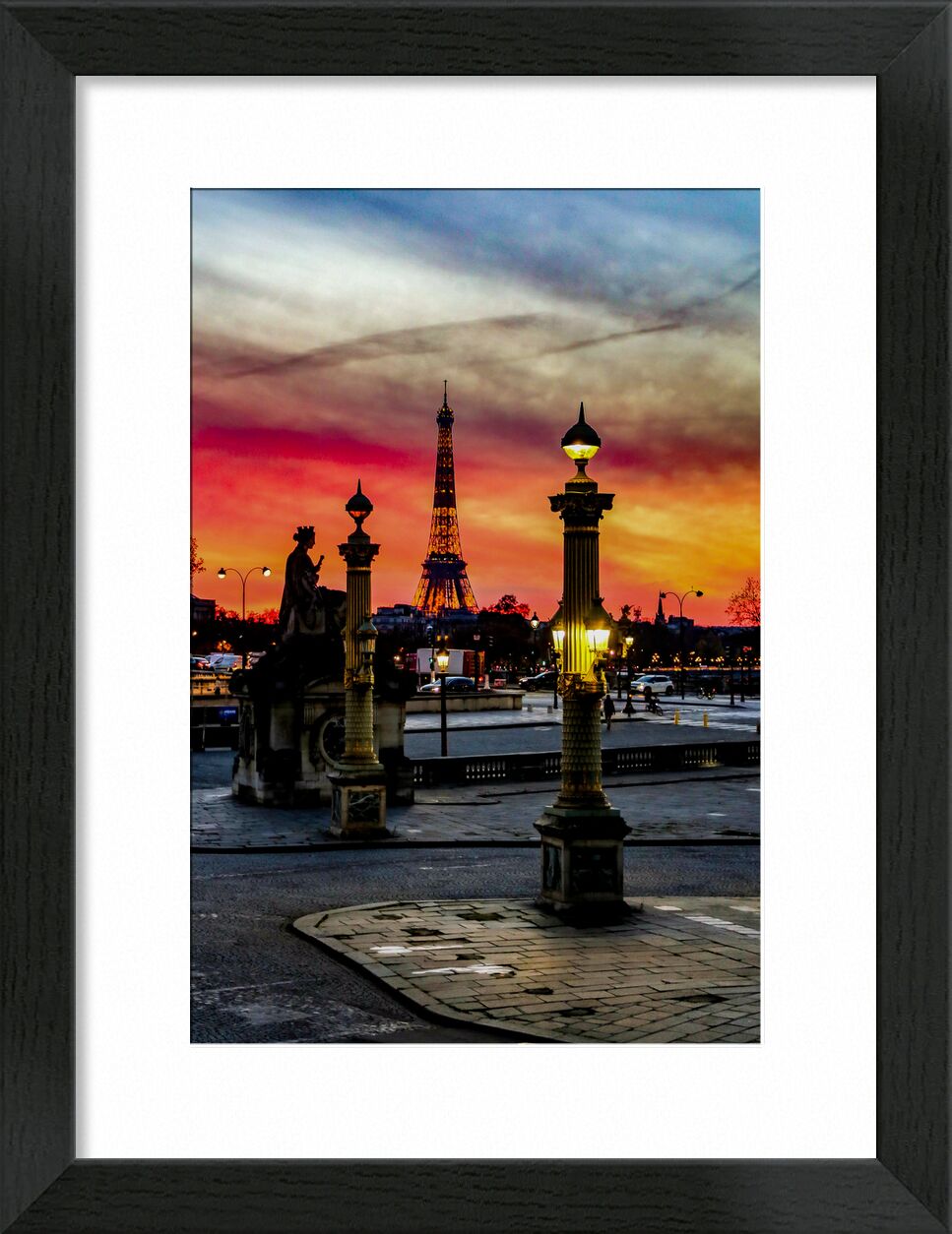 Place de la Concorde. Tour Eiffel, Paris de Octav Dragan, Prodi Art, France, crépuscule, nuit, paris, touriffel