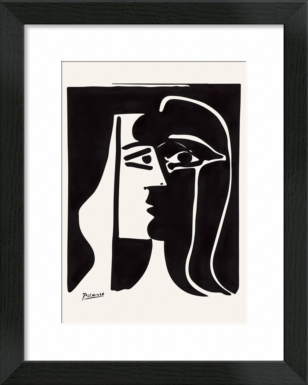 Beso, 1979 - Picasso desde Bellas artes, Prodi Art, dibujo, Beso, Pareja, hombre, mujer, blanco y negro, picasso