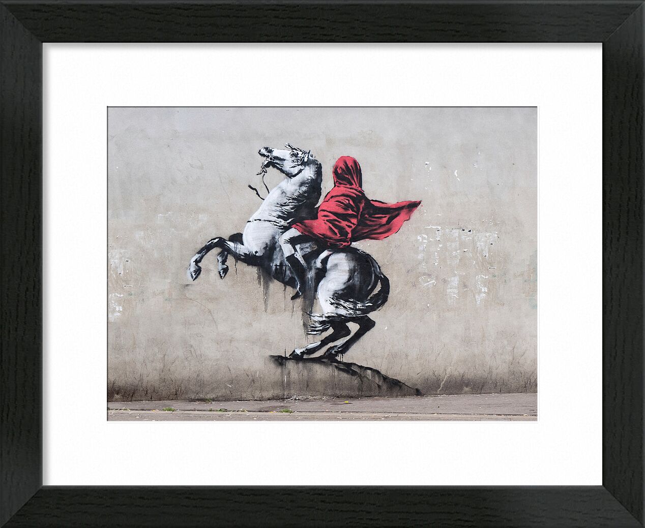 Napoleon Bonaparte - Banksy von Bildende Kunst, Prodi Art, Napoleon, banksy, Pferd, Straßenkunst