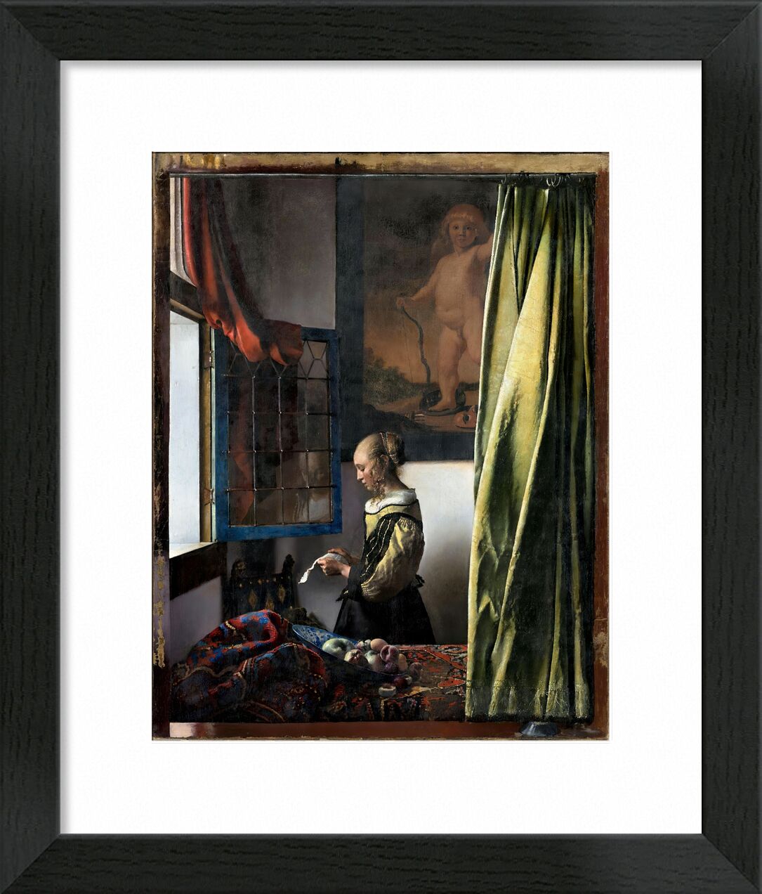 Briefleserin am offenen Fenster von Bildende Kunst, Prodi Art, Vermeer, Johannes Vermeer, Frau, lesen