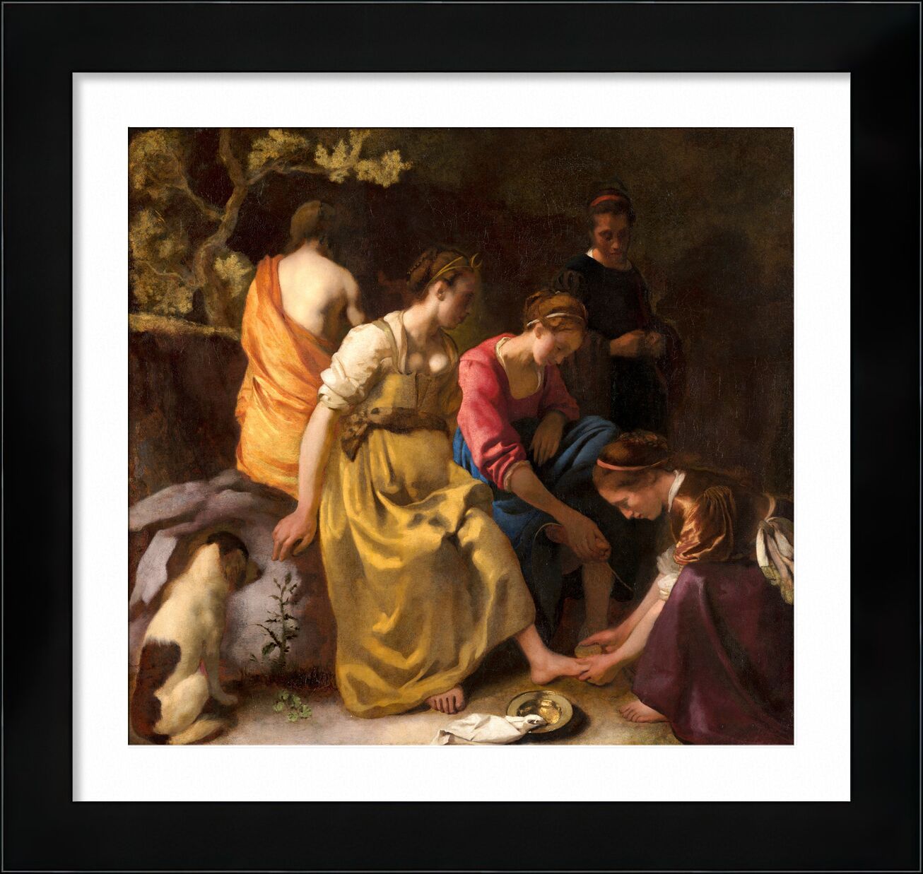 Diana and Her Companions from Fine Art, Prodi Art, nimphes, painting, Johannes Vermeer, Vermeer