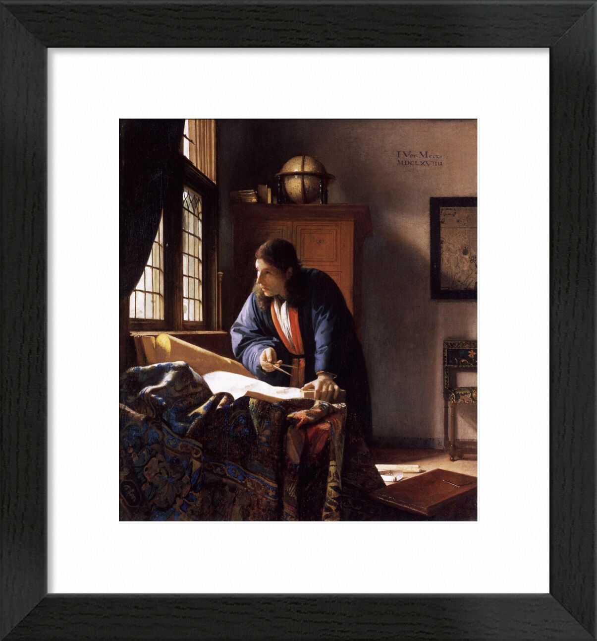 The Geographer - Vermeer von Bildende Kunst, Prodi Art, Architekt, geograph, Vermeer; johannes Vermeer, arbeiten, Porträt