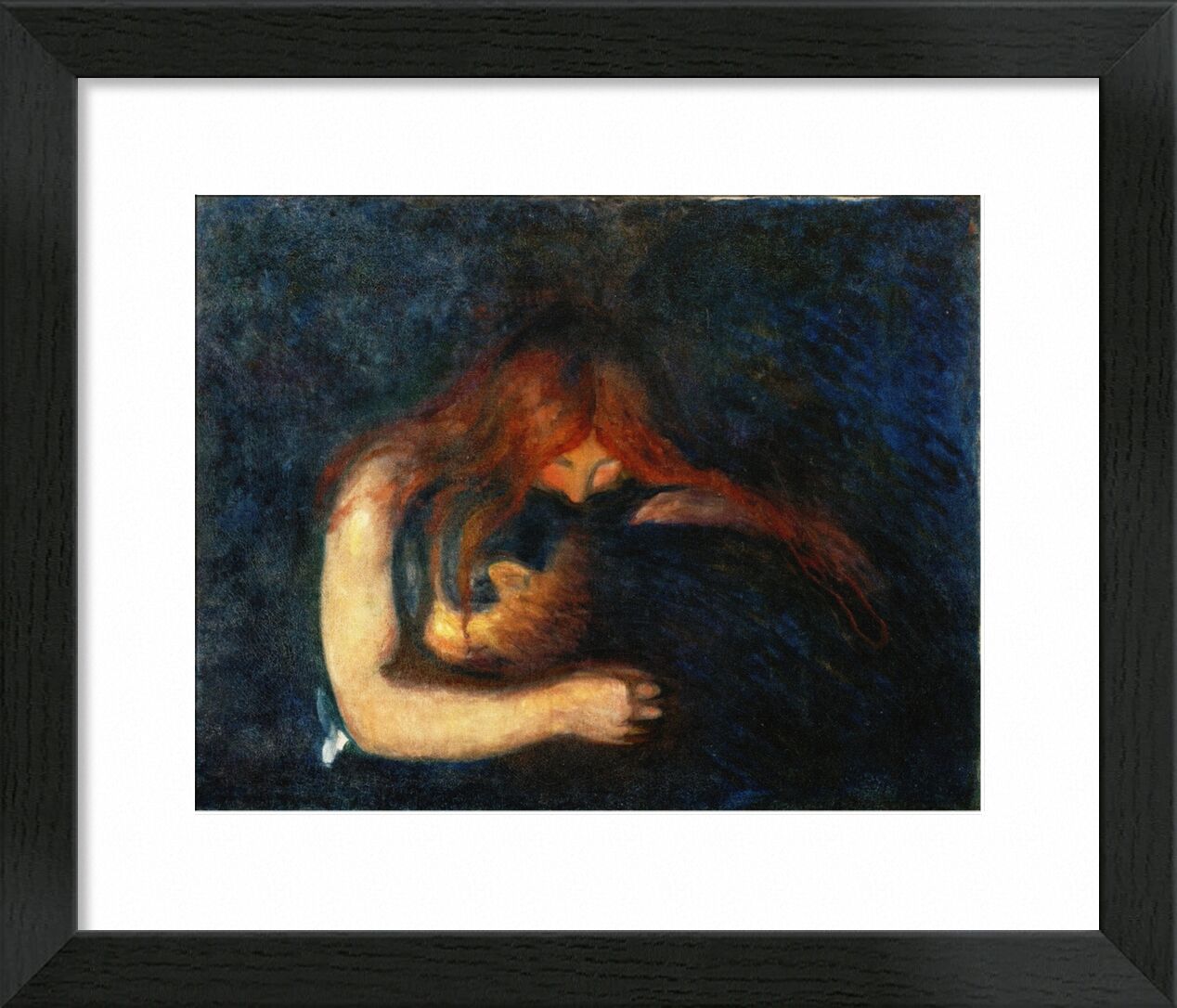 Vampire - Edvard Munch von Bildende Kunst, Prodi Art, Edvard Munch, Paar, Kuss, Frau, Mann, Vampir, mampfen