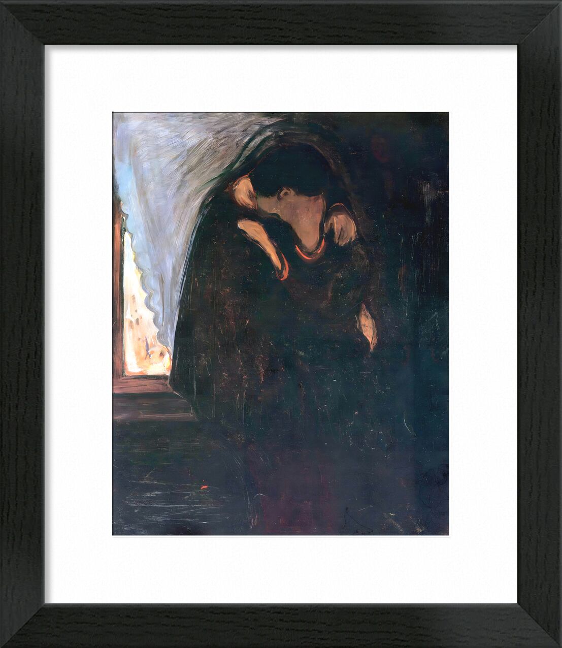 The Kiss - Edvard Munch von Bildende Kunst, Prodi Art, Mann, Frau, mampfen, Edvard Munch, Malerei, Kuss