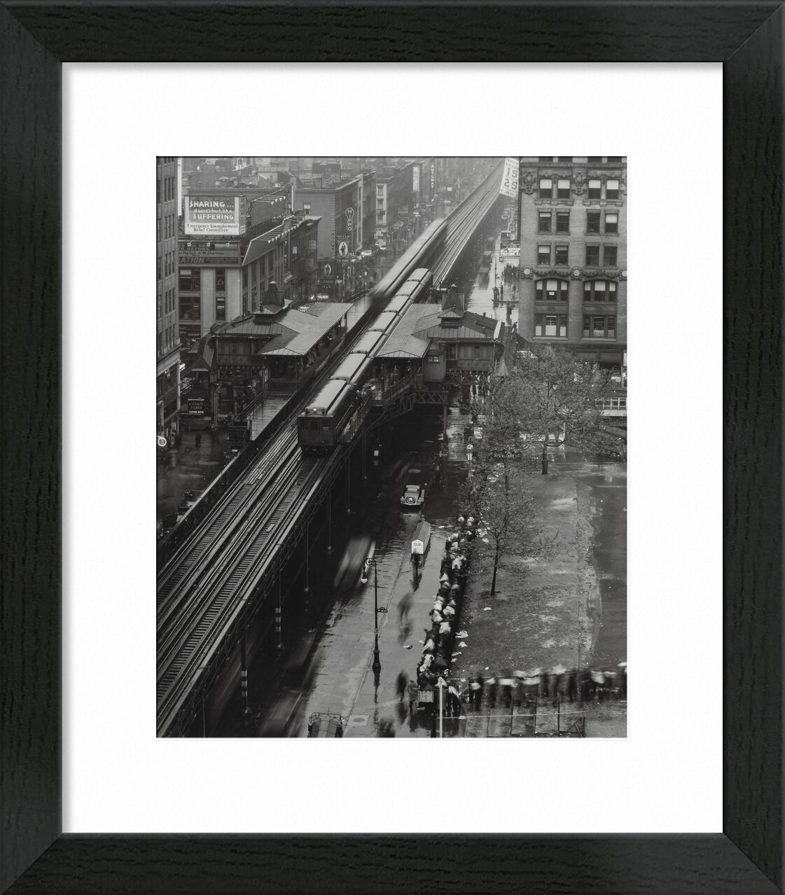 Bryant Park Breadline, New York, 1933 - Edward Steichen von Bildende Kunst, Prodi Art, Steichen, edward steichen, New York, Schwarz und weiß, U-Bahn
