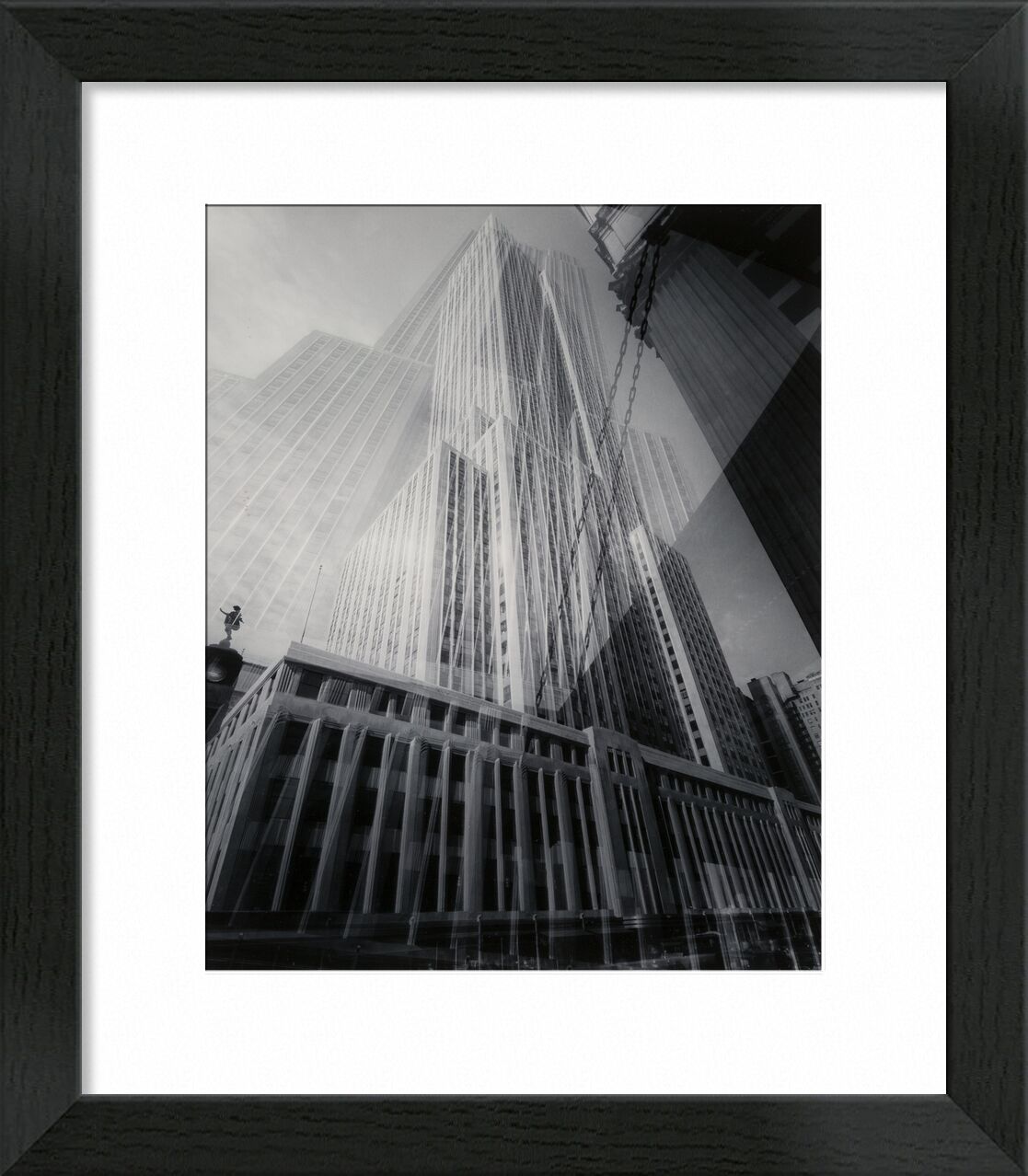 Der Maibaum (Empire State Building), New York, 1932 - Edward Steichen von Bildende Kunst, Prodi Art, Steichen, edward steichen, Gebäude, Schwarz und weiß, New York, Fotomontage