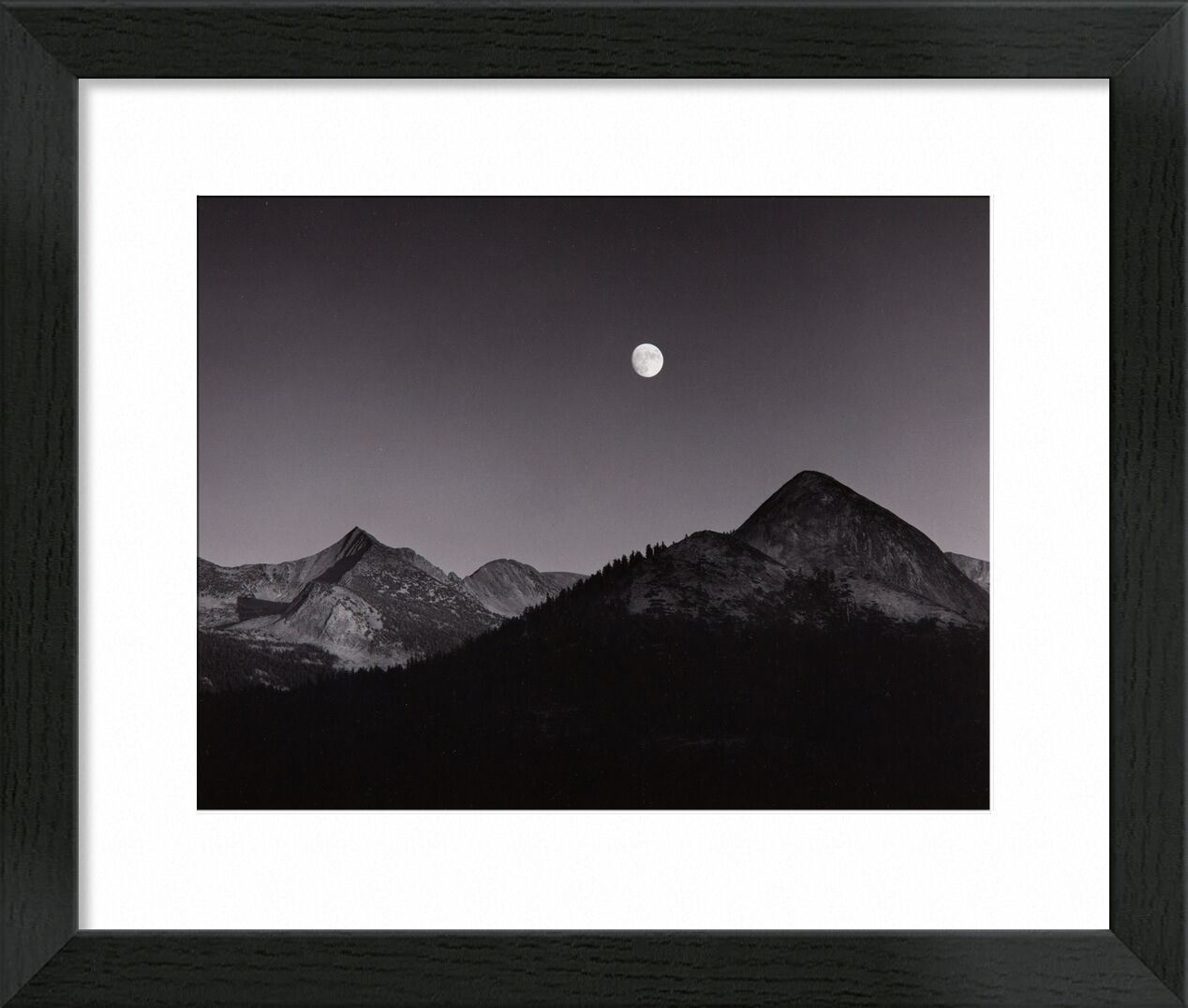 Mondaufgang vom Glacier Point, Yosemite National Park, Kalifornien, 1939 - Ansel Adams von Bildende Kunst, Prodi Art, adams, Berge, Mond, Himmel, Sterne, ANSEL ADAMS