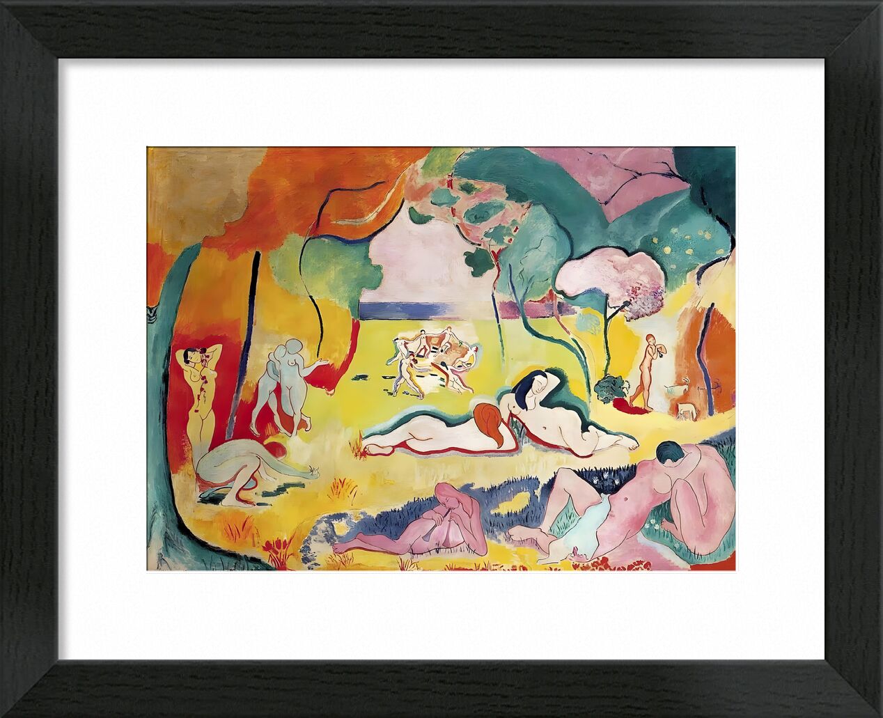 Die Freude am Leben - Henri Matisse von Bildende Kunst, Prodi Art, Matisse, Henri Matisse, Malerei, Glück, Landschaft, Farben