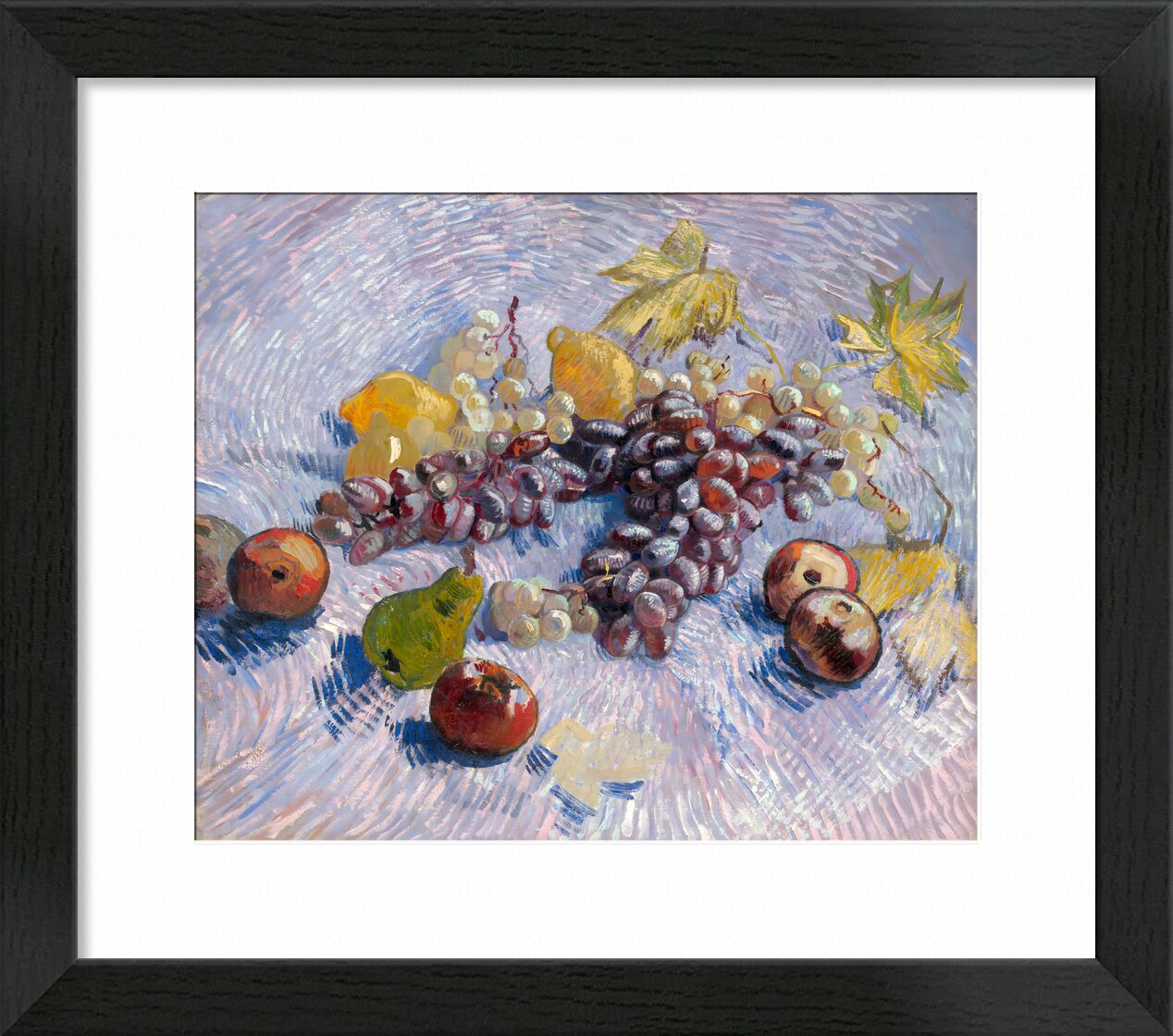 Weintrauben, Zitronen, Birnen und Äpfel - Van Gogh von Bildende Kunst, Prodi Art, Van gogh, VINCENT VAN GOGH, Stillleben, Malerei, Rosine, Äpfel, Birnen, Zitronen