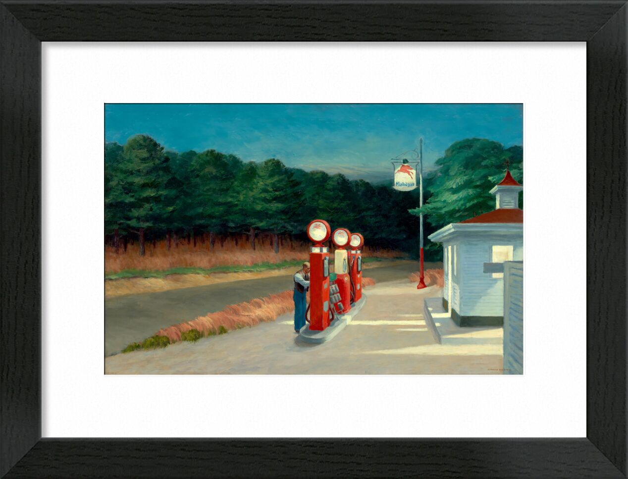 Gas - Edward Hopper von Bildende Kunst, Prodi Art, Bar, Wald, Station Essenz, Trichter, Edward Hopper, Einsamkeit