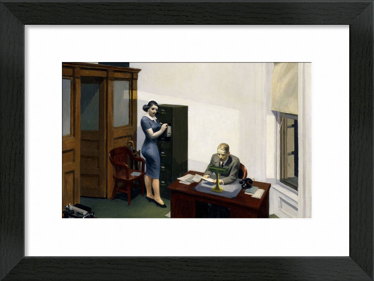 Office at Night - Edward Hopper von Bildende Kunst, Prodi Art, Trichter, New York, Muster, Sekretärin, Schreibtisch, arbeiten, Edward Hopper